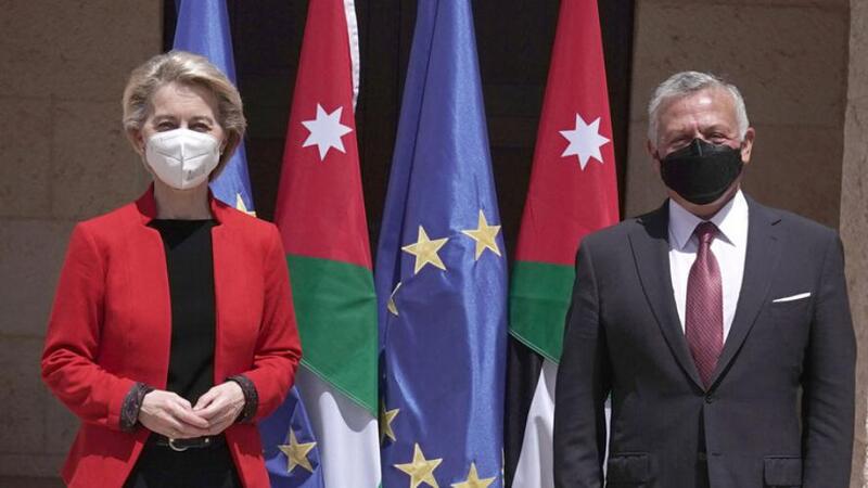 العاهل الأردني يلتقي رئيسة المفوضية الأوروبية